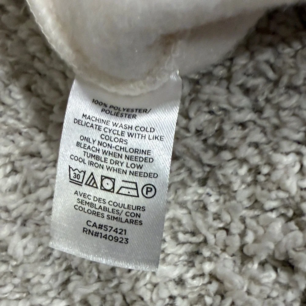 LOFT Cream Sherpa Crew Neck Sweatshirt - Picture 6 of 6